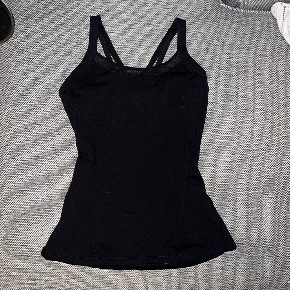 Lululemon Cross back Black Tank Top